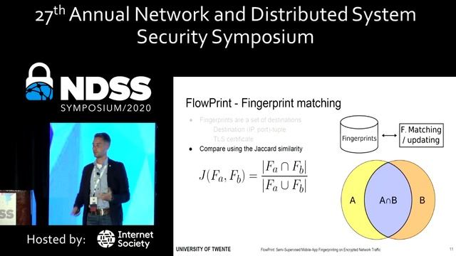 NDSS 2020 FlowPrint: Semi-Supervised Mobile-App Fingerprinting on Encrypted Network Traffic смотреть онлайн