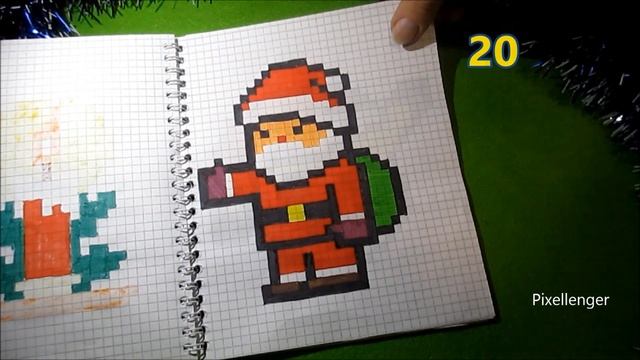 Copybook 30 Christmas Pixel Art Pictures - Quick Overveiw