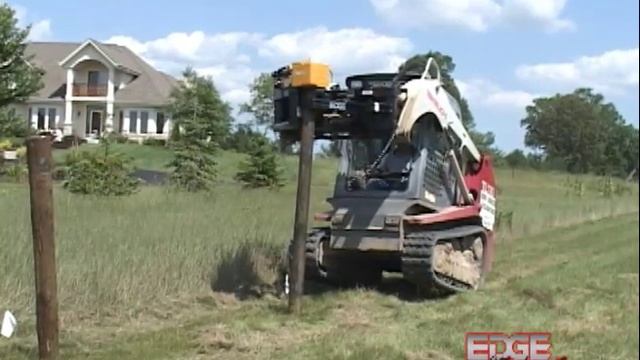 EDGE Post Pounder and Puller Attachment Drives Wooden or Solid Steel Property Line Fence Posts смотреть онлайн