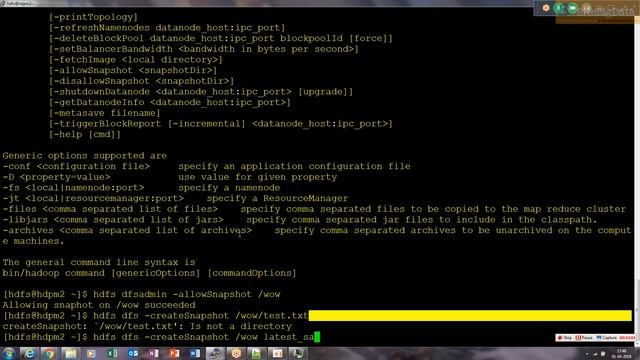 hadoop admin: part 63 discussion on hdfs snapshot, allow disallow create delete смотреть онлайн