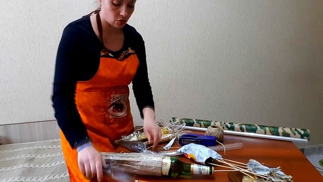 Мужской букет на 23 своими руками смотреть онлайн