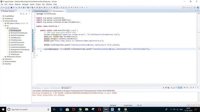 Concept Of Bootstrap Dropdown - Selenium WebDriver - Session 15