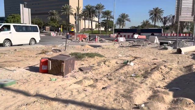 UAE. Hotel Wyndham Dubai Deira 4*. Вид из номера на канал Dubai Creek и пространство вокруг отеля