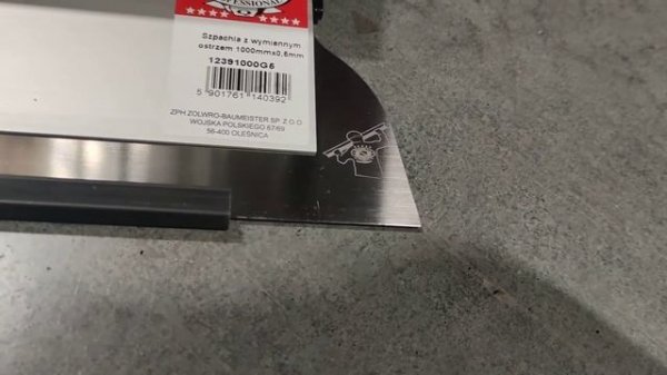 Шпатель Olejnik 0.5*1000 мм,  ERGOPLAN, алюминиевая ручка сменное лезвие