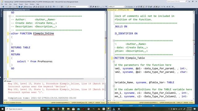 Aprendiendo Microsoft SQL Server - 033 - FUNCIONES - Parte 2 смотреть онлайн