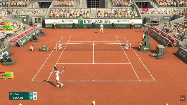 Marcelo Rios VS Boris Becker | Classic Roland Garros | Tennis Elbow 4 | Gameplay смотреть онлайн