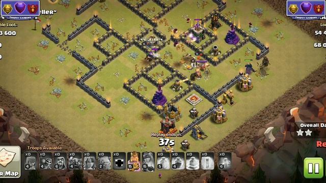 Golem + Wizard + Pekka + Spell Healing & Rage NEW TH9 WAR Attack Strategy Clash of Clans смотреть онлайн