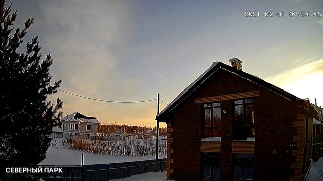Поворотная камера зимой (-25 С)