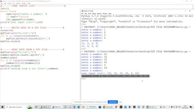 copy data to a text file using python programming(PART 3) смотреть онлайн