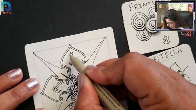 Let's Tangle Together #13 - Draw With Nidhi Prakash CZT - Zentangle