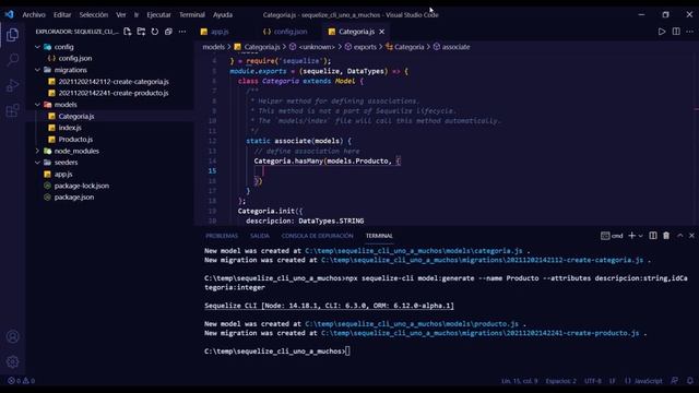 18 - Sequelize CLI - Relación Uno a Muchos - Node Js смотреть онлайн