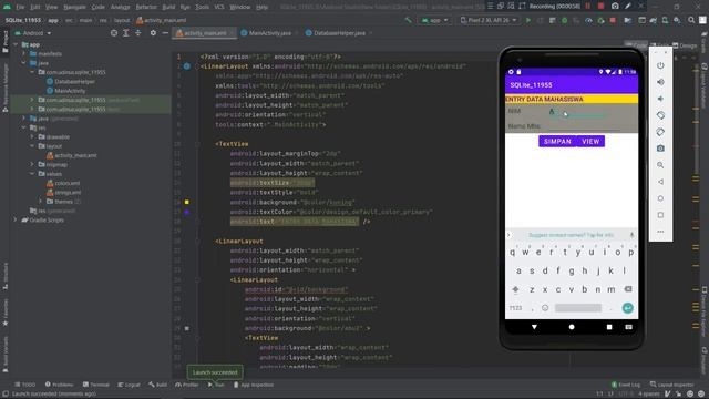 PRAKTIKUM SQLite ANDROID STUDIO смотреть онлайн