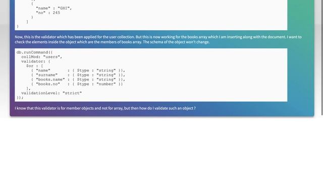 How do I validated array of objects using mongodb validator? смотреть онлайн
