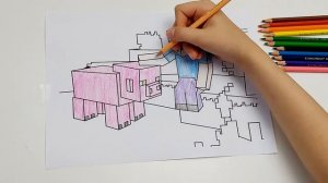 МАЙНКРАФТ  как нарисовать за 3 минуты карандашом, рисунки для детей