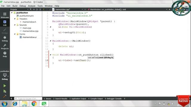5. QT Tutorial தமிழ் : How to use Push Button and print text to label in run time in Tamil смотреть онлайн