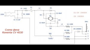 Как работает электрический фен? Схема устройства и принцип работы!