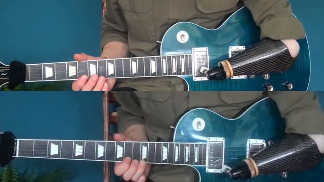 Eagles - Hotel California solo. One handed guitar player смотреть онлайн