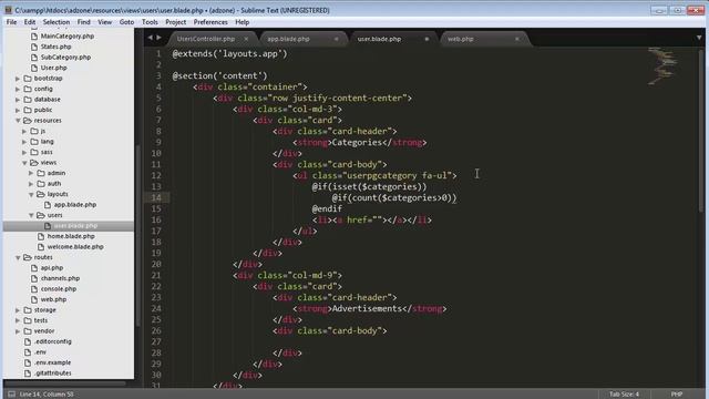 Displaying main categories and icons on side bar of home page Laravel 5.8 Part-12 смотреть онлайн