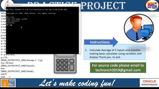 Live Demonstration of calculate average & announcement in PL/SQL | Practice Project | @TechRanch смотреть онлайн