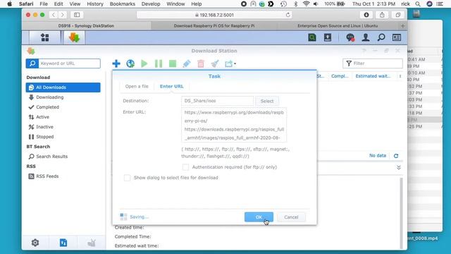 Downloading (Linux) ISO Files Using Synology NAS Download Station
