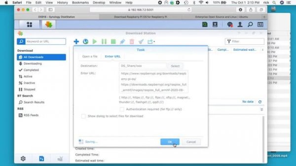 Downloading (Linux) ISO Files using Synology NAS Download Station
