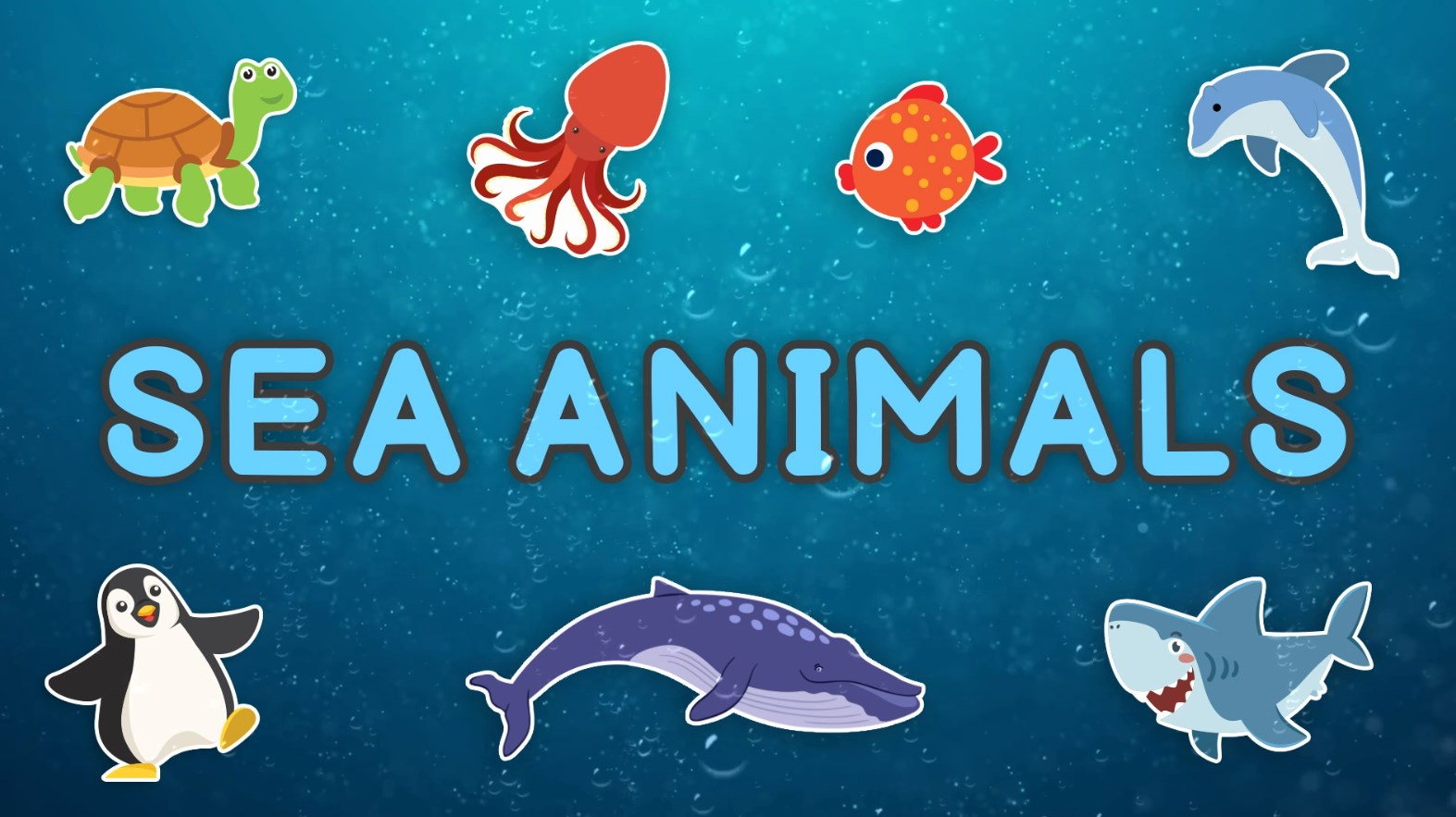 Морские животные на английском языке (Sea Animals in English) смотреть онлайн