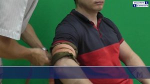 Наложение жгута кровоостанавливающего резинового ленточного на руку