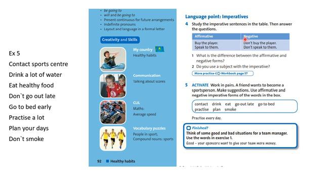 Ағылшын тілі 7 сынып English Plus Student`s Book P 92-93, Workbook P 68 жауаптарымен