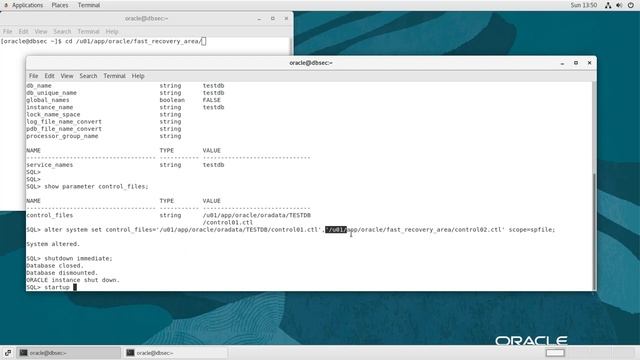 اوراكل داتابيس - multiplexing Oracle Control file - 19c смотреть онлайн