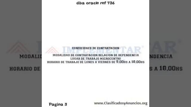 dba oracle ref 736 Fecha: 15 de julio de 2011 смотреть онлайн