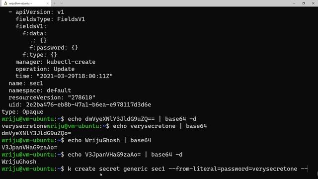 Kubernetes CKAD Tips 28 - Secrets Create and View смотреть онлайн