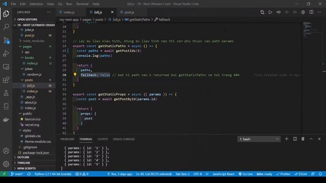 Hướng dẫn Next.js - Tập 2: Đọc file từ fs, trong tĩnh có động, Not Found & Redirect, CSS và API смотреть онлайн