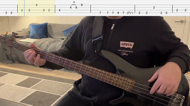Hinder - Lips of an Angel (Bass Cover with Tabs) смотреть онлайн