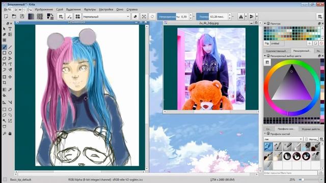 Рисуем тян \ krita смотреть онлайн