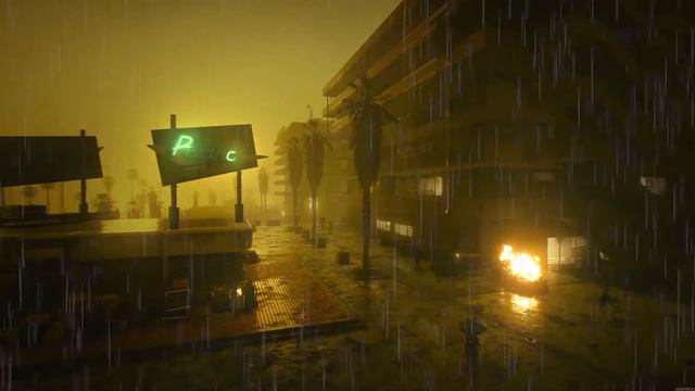 Pacifica Ambience ♪ Rain, Fire | Cyberpunk 2077 смотреть онлайн