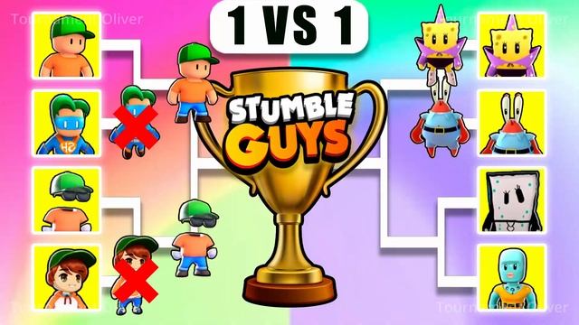 MR.STUMBLE vs SPONGEBOB Skins in Stumble Guys 0.60 ? Tournament Battle ? 1 VS 1 Battle смотреть онлайн