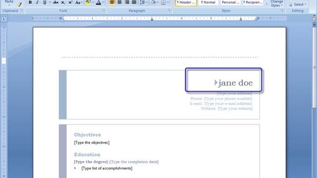 Word 2007: Using Templates