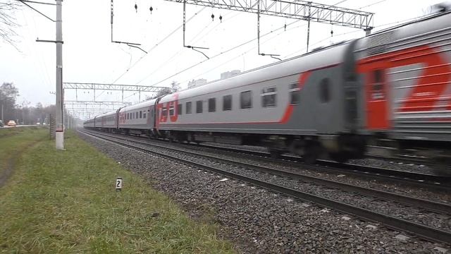 Электровоз ЭП2К-319 (ТЧЭ-6) со скорым поездом "Дневной экспресс" №119Й Саранск - Москва. смотреть онлайн