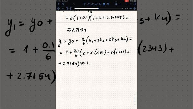 Video On Runge-Kutta 4th Order Numerical Method