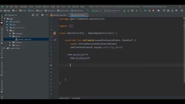 Number Picker in Android Studio using [KOTLIN] смотреть онлайн