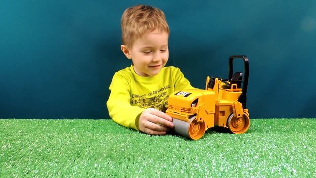 ★ Для детей машинки на радиоуправлении экскаватор и каток Bruder Детский трактор и детские машинки смотреть онлайн