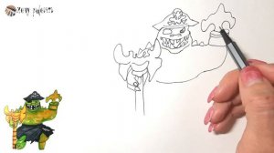 Как нарисовать Рок Джо Пират Rare Rock Jaw Gursed GOO SEA / How to draw GooJitZu / Учимся рисовать