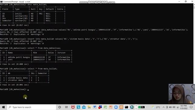TUGAS 3 SBD (Membuat Database MAHASISWA di localhost/PhpMyadmin) смотреть онлайн