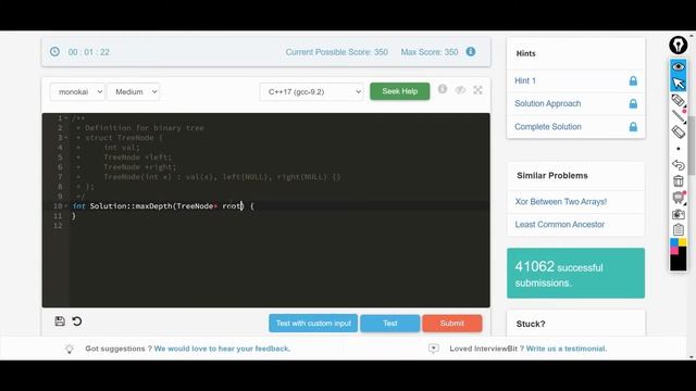 13.28 MAX DEPTH OF BINARY TREE(Tree)-Interviewbit #tree#programming#bst смотреть онлайн