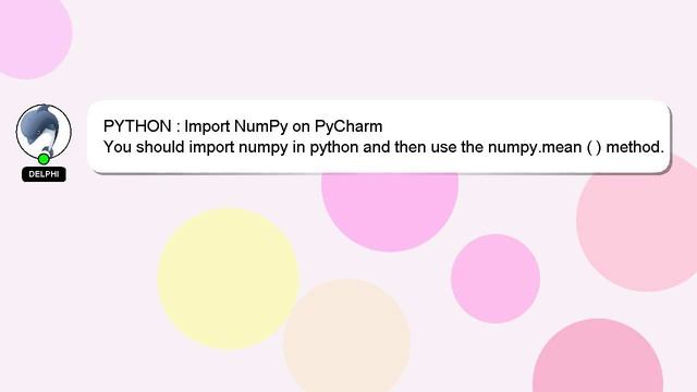 PYTHON : Import NumPy on PyCharm смотреть онлайн