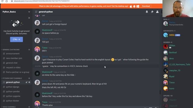 Python Basics Tutorial You are Not Alone || Discord Community смотреть онлайн