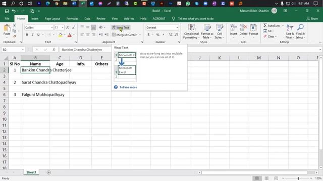 How to Wrap Text in MS Excel || MS Excel Tutorial смотреть онлайн