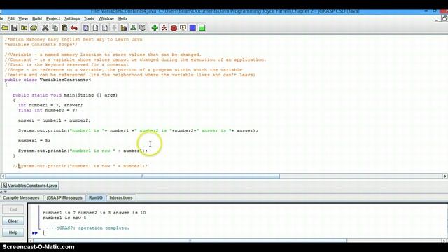 Variables in Java | Java Constant | Scope of Variables in Java | Learn Java | Java Programming смотреть онлайн
