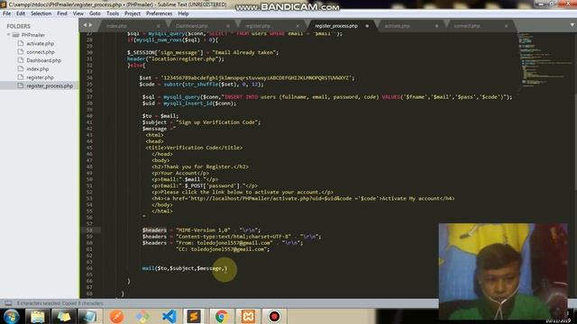 Tagalog PHPMailer Using Bootstrap 3.7 and PHP/Mysqli part 9 Create PHP function for register смотреть онлайн