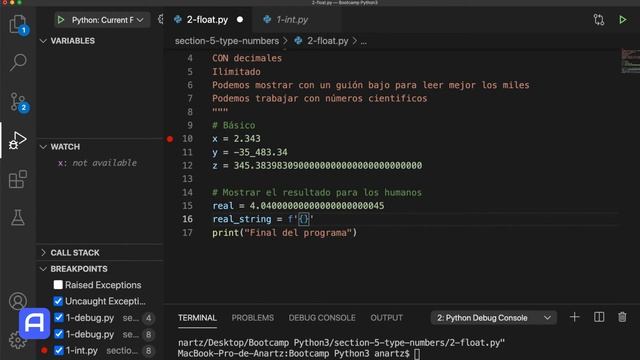 Bootcamp Python 3 - Tipos de datos - Números - Práctica - float смотреть онлайн